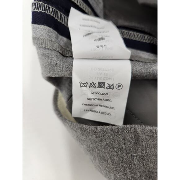 J.Crew Collection Women's Wool Wide Leg Tuxedo Pants, Size 6 In Gray/Navy Color - Picture 11 of 11